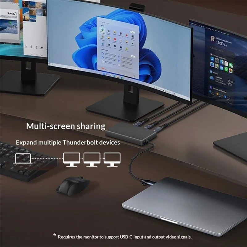 LDNIO TC10c 50cm Cable USB4.0 USB-C a USB-C Carga Rápida 240W Video 8K Cable de Transferencia de Datos 40Gbps Compatible con Thunderbolt 3 / 4 - Negro
