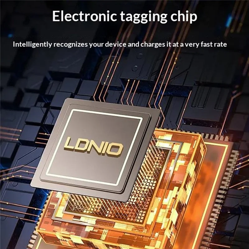 LDNIO LC441c-100W 1m USB-C to USB-C Cable 100W PD Fast Charging Braided Data Cable for Laptop Phone - Grey