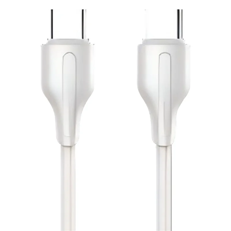 LDNIO LC122-C 2m USB-C to USB-C Cable 65W PD  /  QC Fast Charging Data Cord for Huawei Xiaomi Honor - White
