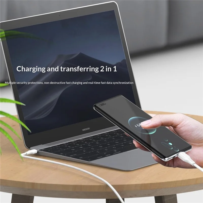 LDNIO LC121-I 2m USB-C to iP (5-14) Cable 30W PD  /  QC Fast Charging Data Cable for iPhone iPad - White