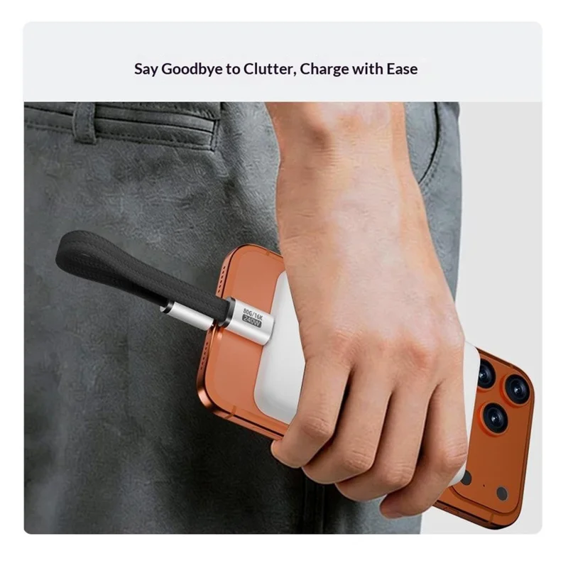 MG-FW-CC-01 USB-C to USB-C Cable PD 240W Fast Charging 80Gbps Data Transfer 18cm Magnetic Flat Braided