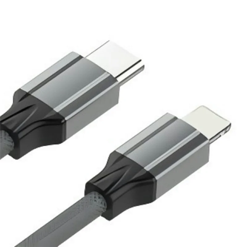 LDNIO LC442i 2m Type-C to Lightning Cable 30W PD Fast Charging Braided Data Cable for iPhone iPad - Grey