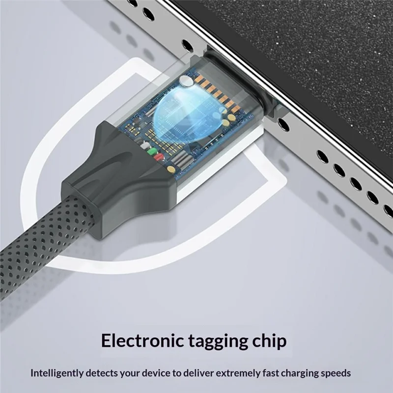LDNIO LC442i 2m Type-C to Lightning Cable 30W PD Fast Charging Braided Data Cable for iPhone iPad - Grey