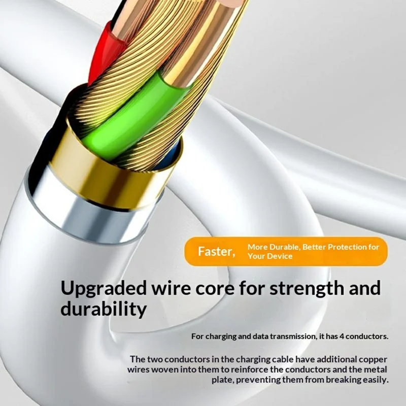 LDNIO LC601C 1m 100W Super Fast Charging Cable Type-C to Type-C Braided Data Cable for Phones Laptops - Orange