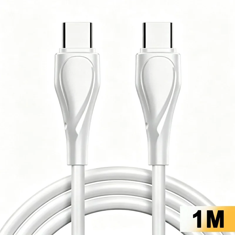 LDNIO LC611C 1m 65W PD Fast Charging Cable USB-C to USB-C Data Sync Cable for Phone Tablet - White