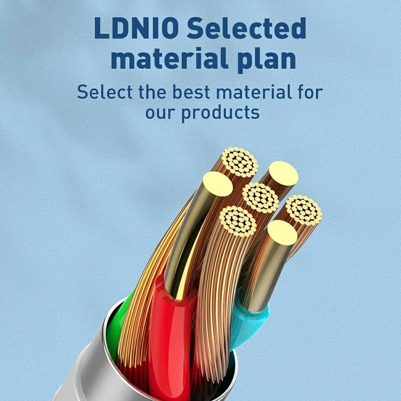 LDNIO LC611C 1m 65W PD Fast Charging Cable USB-C to USB-C Data Sync Cable for Phone Tablet - White