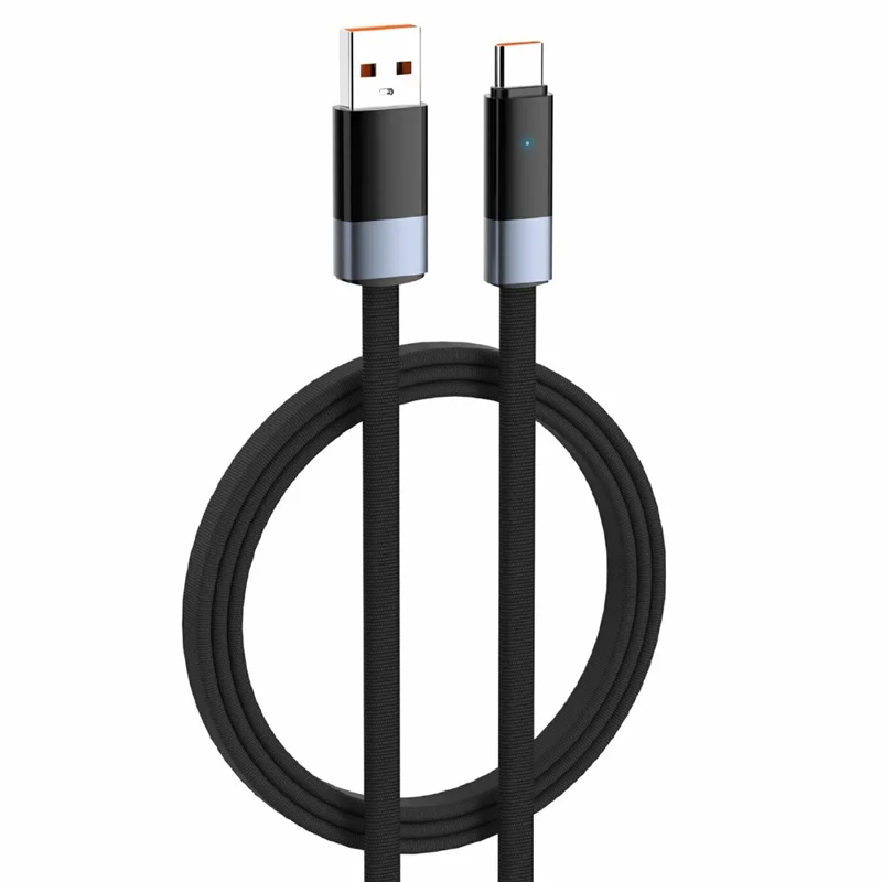 LDNIO LS241-C 1m USB-A to Type-C Cable 30W Fast Charging Auto Power Off LED Indicator for Android Phone Tablet