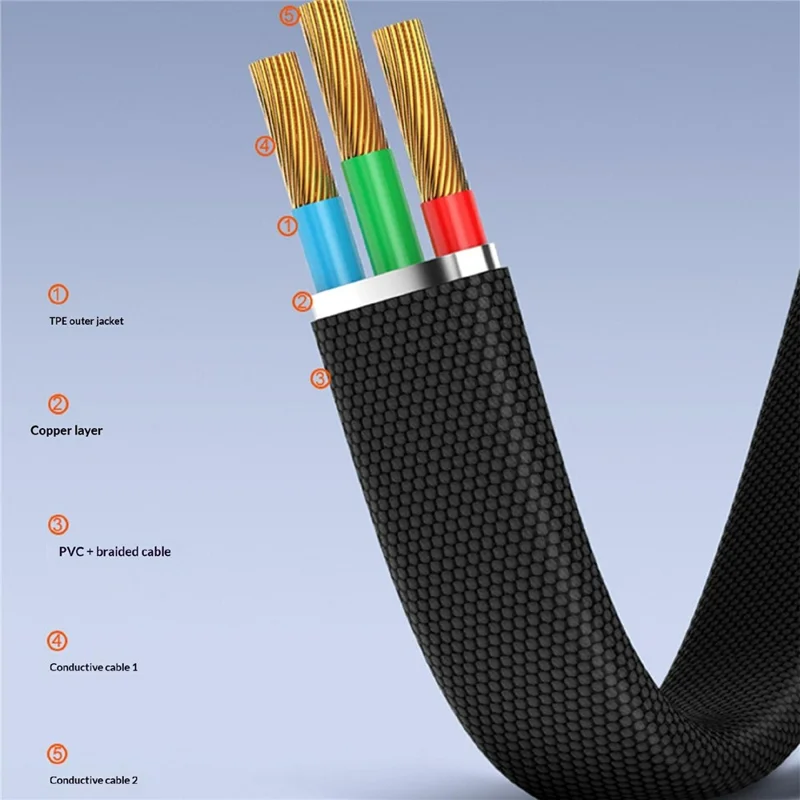 LDNIO LS241-C 1m USB-A to Type-C Cable 30W Fast Charging Auto Power Off LED Indicator for Android Phone Tablet