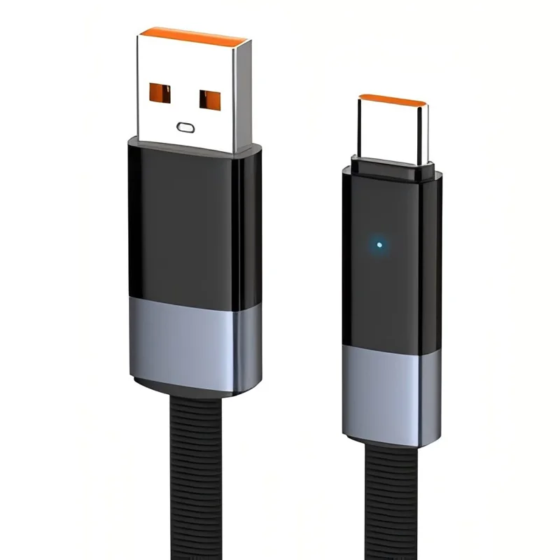 LDNIO LS242-C 2m USB-A to Type-C Cable 50W Fast Charging Auto Power Off LED Indicator for Android Phone Tablet