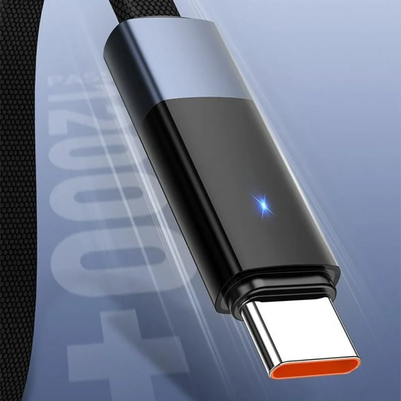 LDNIO LS242-C 2m USB-A to Type-C Cable 50W Fast Charging Auto Power Off LED Indicator for Android Phone Tablet