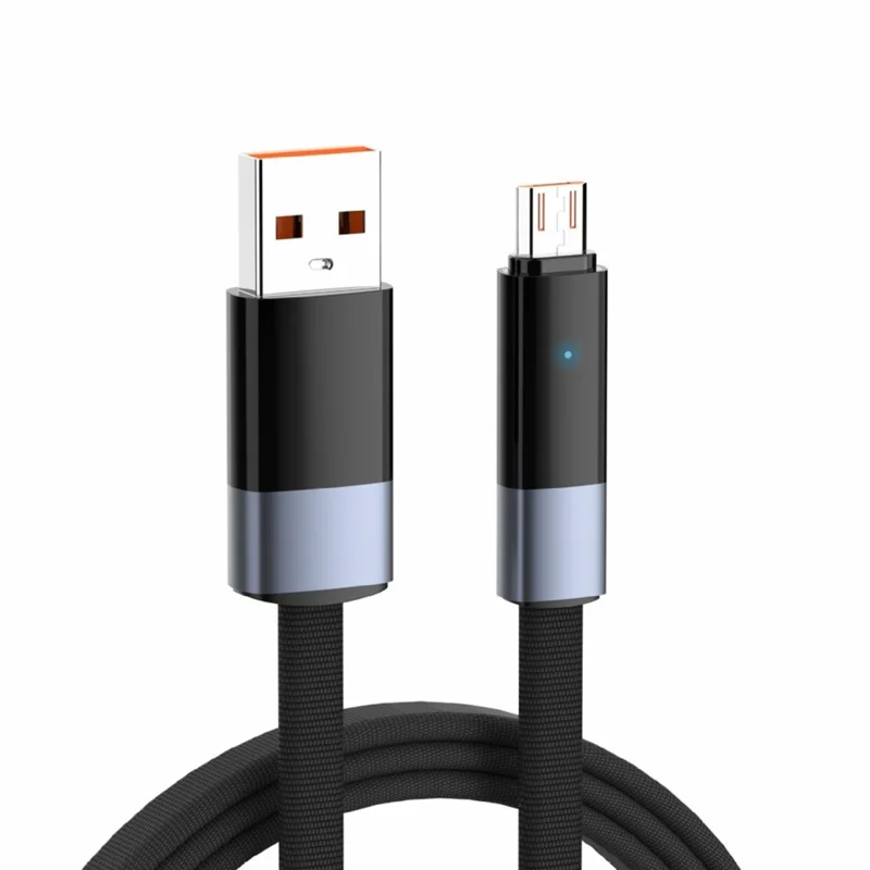 LDNIO LS241-M 1m USB-A to Micro USB Cable 30W Fast Charging Auto Power Off Braided  Cable - Grey