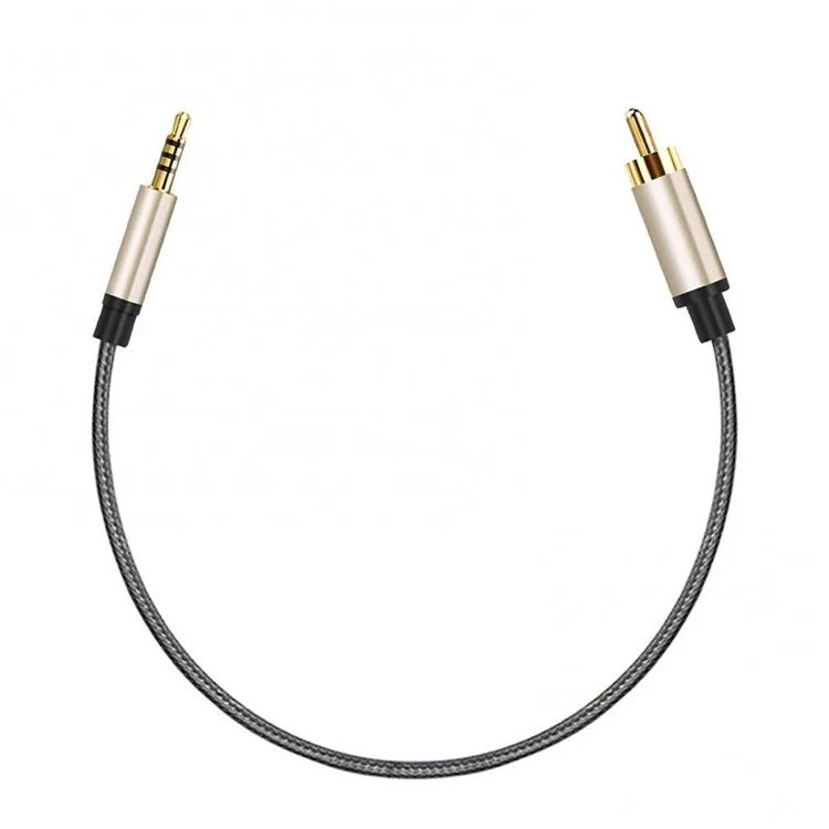 2m TV Speaker Audio Cable 3.5mm AUX to RCA Adapter Cord Braided Gold-plated RCA Audio Line for TCL Mi TV