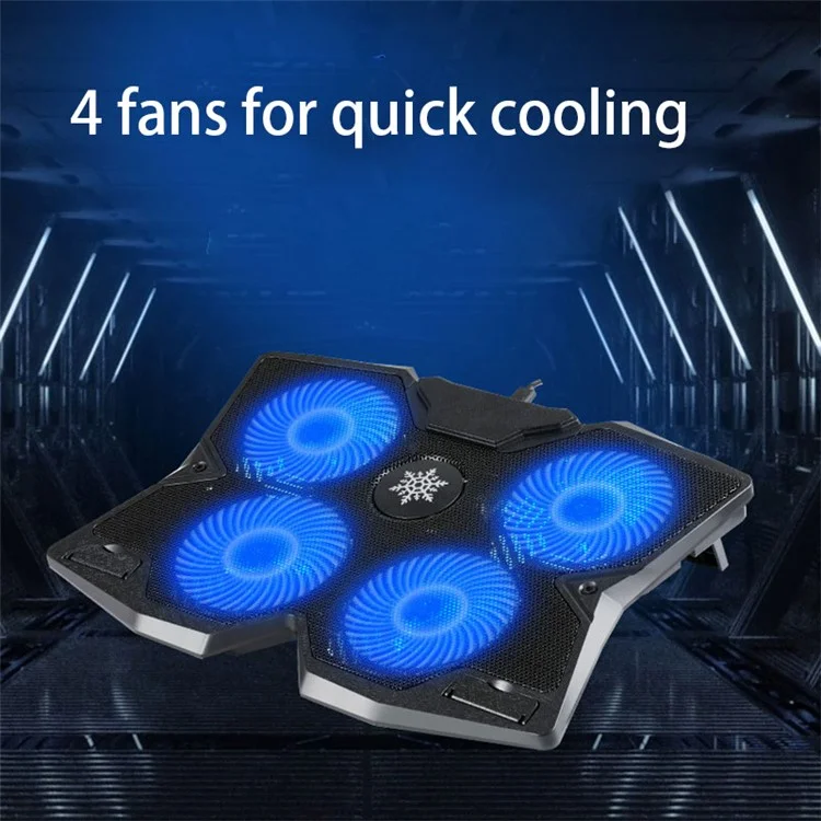 S400 Настольная Ноутбука Тепловая Рассеяющая База Mute 4-Fan Cooler Stand Laptop Laptop Gaming Cooling Pad