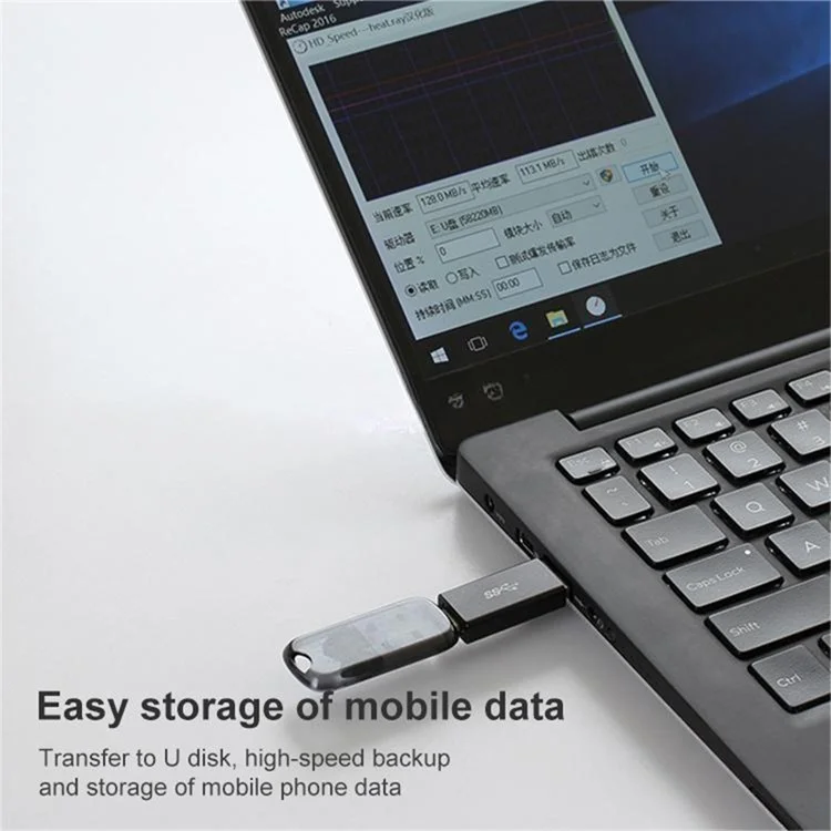 USB Type-C Female to USB3.0 Male Adapter Aluminum Alloy Shell Portable Mini USB Converter