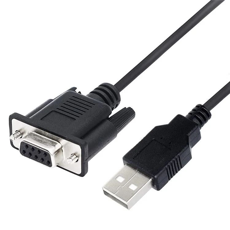 JUNSUNMAY RS232 DB9 9 Pin Female to USB 2.0 Adapter Converter Cable, 1.8m