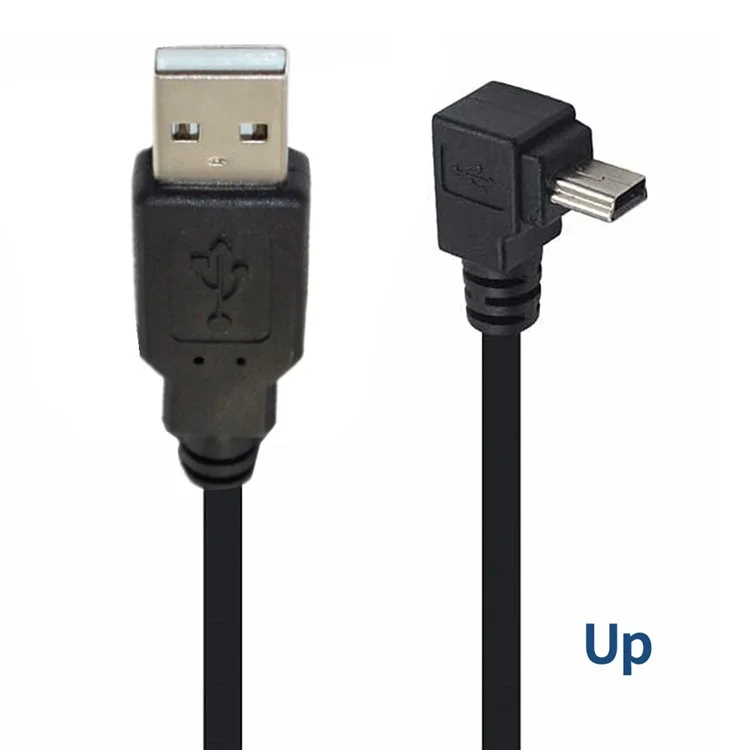 JUNSUNMAY 1.5m USB A 2.0 to Mini B 5 Pin Adapter Cable for Hard Drive / Digital Camera / Phone - Up Elbow