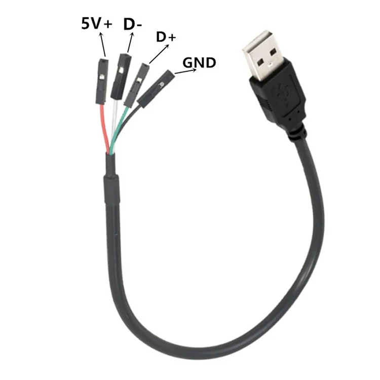 JUNSUNMAY Cavo adattatore da 0,3 m USB 2.0 tipo A a Dupont femmina
