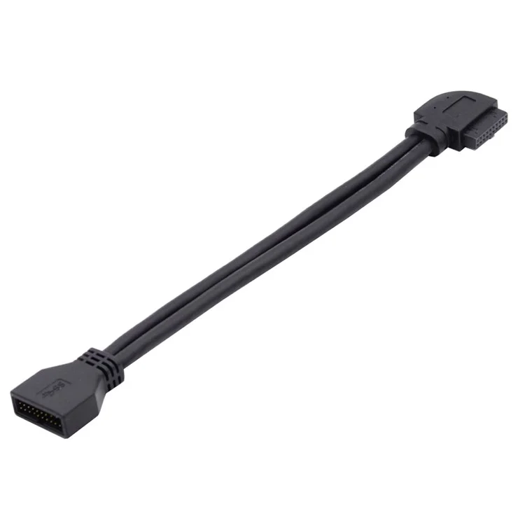 Câble d'extension USB 3.0 à angle droit 90 degrés 20 broches 19 broches mâle vers femelle 5 Gbps pour carte mère/carte principale