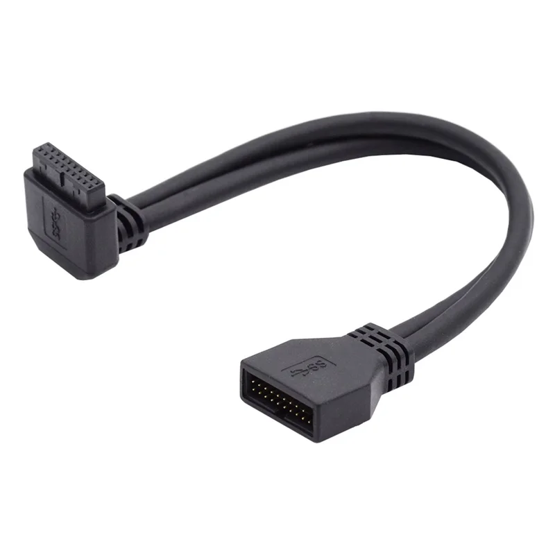 U3-082-UP USB 3.0 20Pin Male to Female Wire Angled 5Gbps Motherboard Mainboard Connection Cable