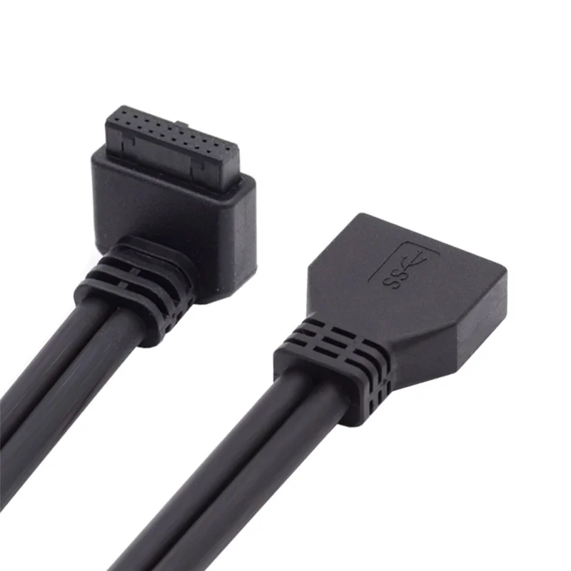 U3-082-UP USB 3.0 20Pin Male to Female Wire Angled 5Gbps Motherboard Mainboard Connection Cable