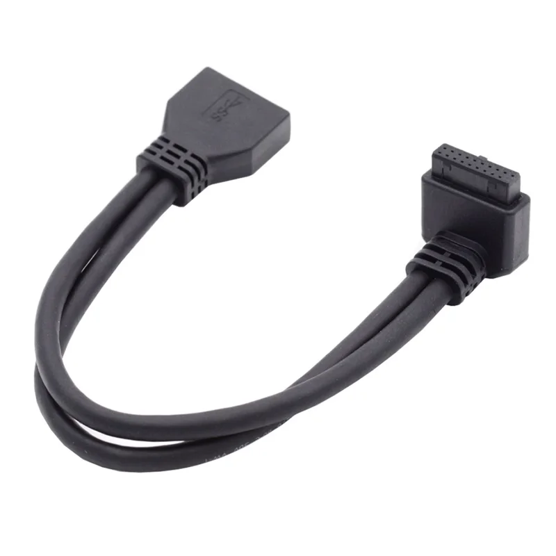 U3-082-UP USB 3.0 20Pin Male to Female Wire Angled 5Gbps Motherboard Mainboard Connection Cable