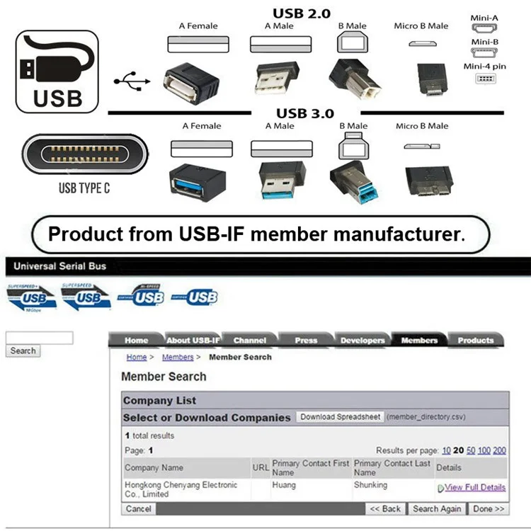 U3-069-DN 40cm Angled USB 3.0 Type-A Male to Straight 3.0 Type-A Male Data Cable 5Gbps Cord