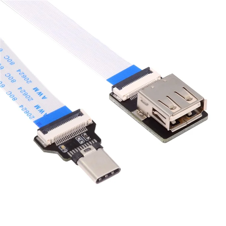 UC-019-AF CN-008-OTG / CN-009-0.13M / CN-011-FE 13cm Type-C Male Host to USB 2.0 Type-A Female Target Data Flat Slim FPC Cable