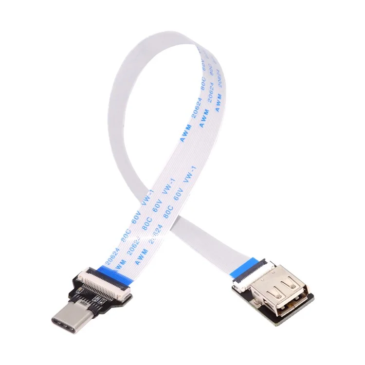 UC-019-AF CN-008-OTG / CN-009-0.13M / CN-011-FE 13cm Type-C Male Host to USB 2.0 Type-A Female Target Data Flat Slim FPC Cable