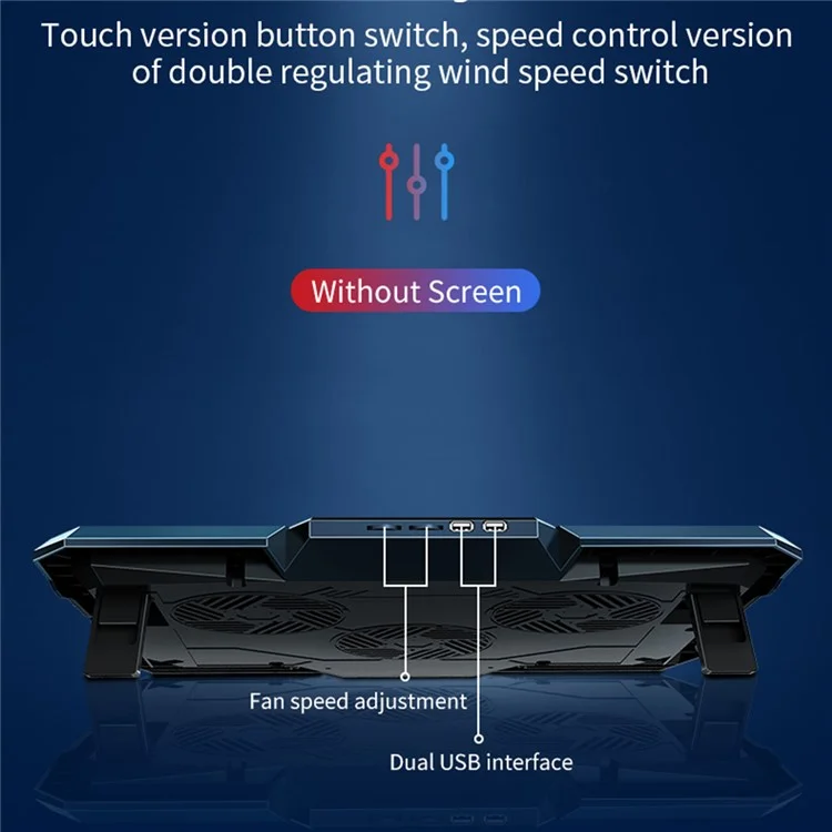 Coolcold Touch Control Oploper Base de Refroidissement Avec 6 Ventilateurs de Carnet de Carnet.