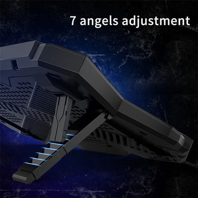 COOLCOLD Ice Magic 6 Laptop Cooling Base RGB Light Height Adjustable Notebook Cooler Stand