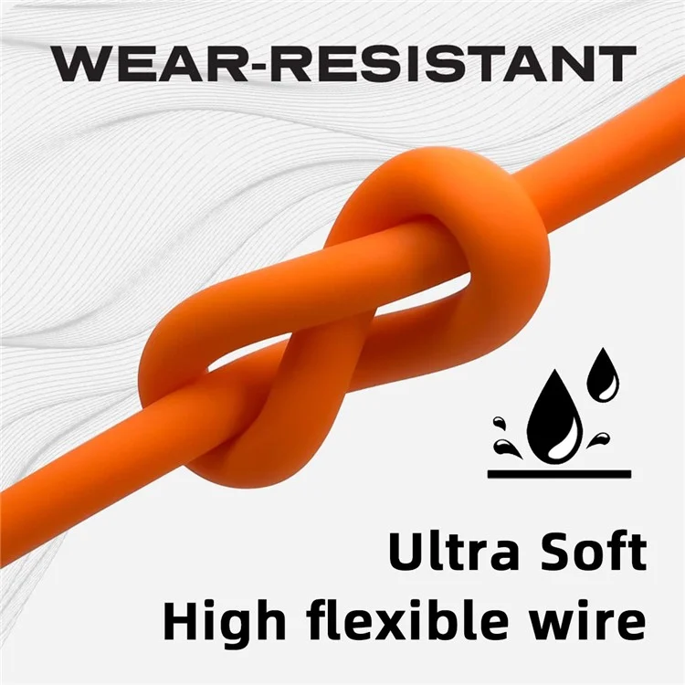 UC-033-OR-2.0M 2.0M Flexible Type-C Male to Male Cord USB4 100W Fast Charging Cable Supports 20Gbps Data Transfer