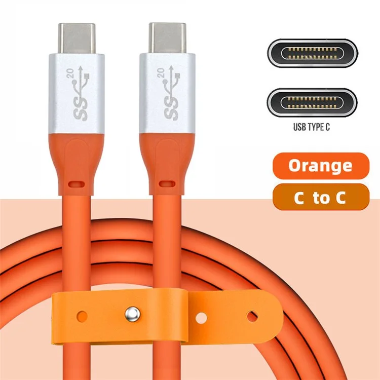 UC-033-OR-3.0M 3,0M 20 Gbit/s Hochgeschwindigkeits-USB4 Typ-C Male-to-Male-Kabel 100 W Schnellladekabel