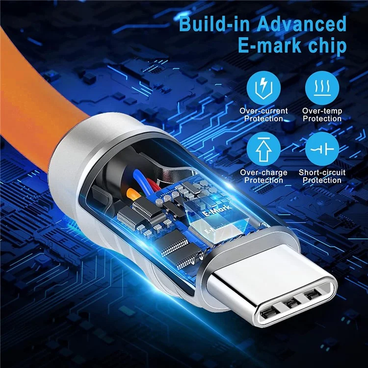 UC-033-OR-3.0M 3,0M 20 Gbit/s Hochgeschwindigkeits-USB4 Typ-C Male-to-Male-Kabel 100 W Schnellladekabel