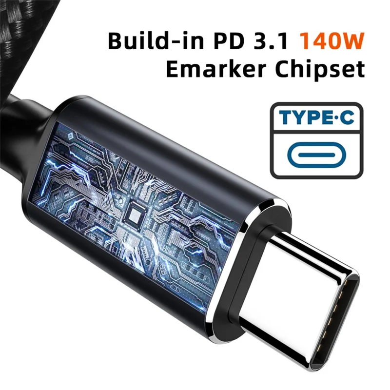 UC-065-5525MM 1.8m Type-C to DC 5.5*2.1mm PD 140W (20V 7A) Charging Cable Power Cord