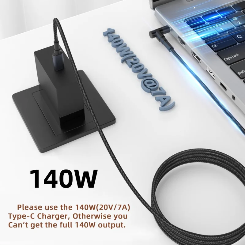 UC-065-5525MM 1.8m Type-C to DC 5.5*2.1mm PD 140W (20V 7A) Charging Cable Power Cord