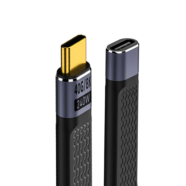 UC-040-0.13W 13 см USB4 удлинительный кабель Slim Flat Male to Female 40 Гбит/с с 240 Вт питанием и видео 8K / 60 Гц
