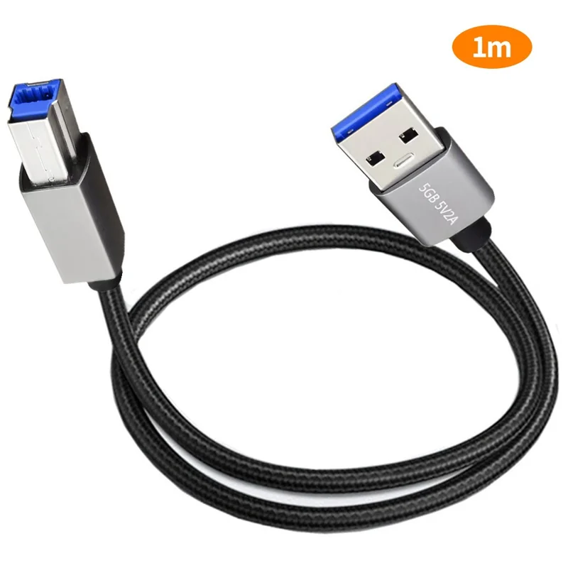 JUNSUNMAY 1m USB-A 3.0 Male to USB Type-B Male Printer Cable Computer Printing Cord