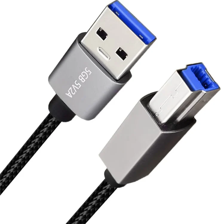JUNSUNMAY Câble de données de connexion d'imprimante USB-A 3.0 mâle vers USB Type-B mâle de 2 m