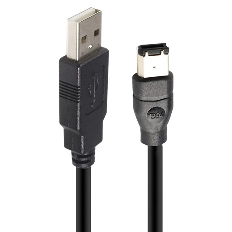 JUNSUNMAY 3m 480Mbps Firewire IEEE 1394 6 Pin Male to USB 2.0 Male Adapter Converter Cable