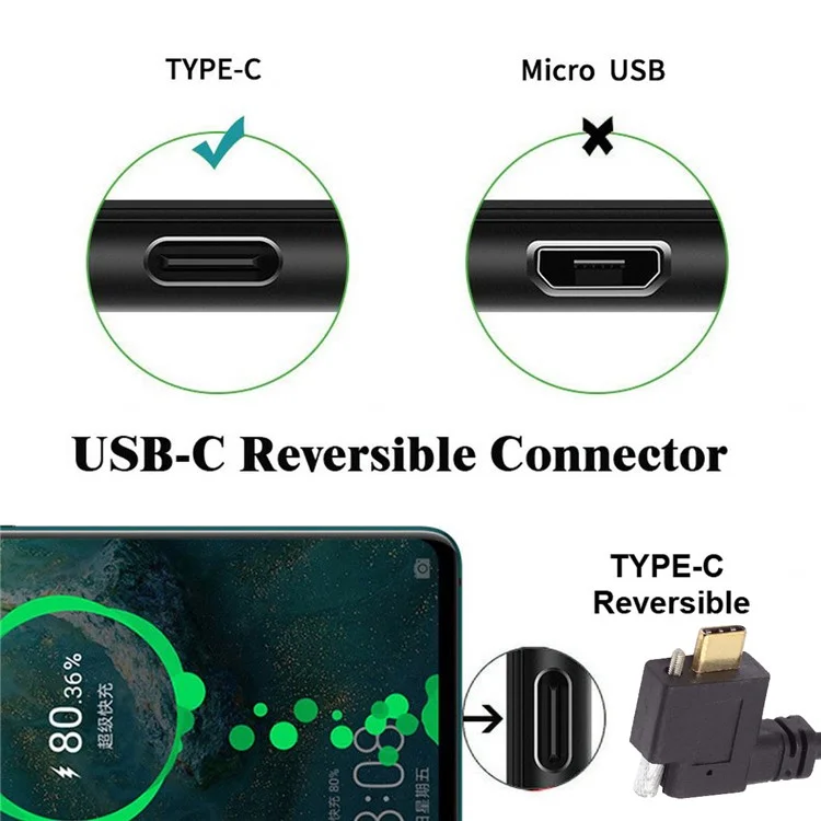 UC-041-RI 0.3m USB 3.1 Type C Right Angled Male to Female Extension Data  Screw Locking Cable