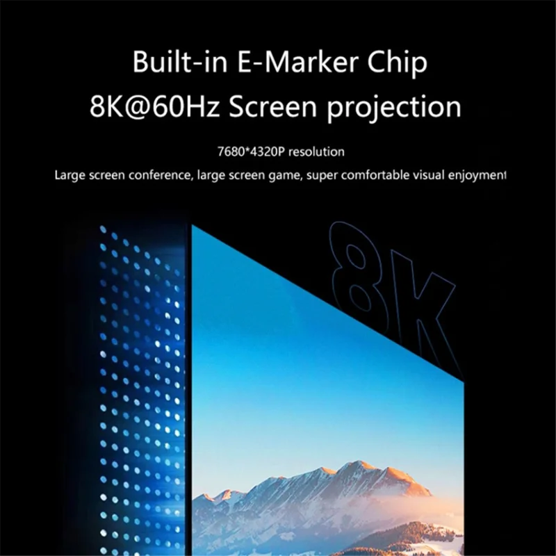 2m PD 100W 5A USB4.0 20Gbps Data Cable Support 8K / 60hz Type-C to Type-C Side-Angled Magnetic Charging Cable