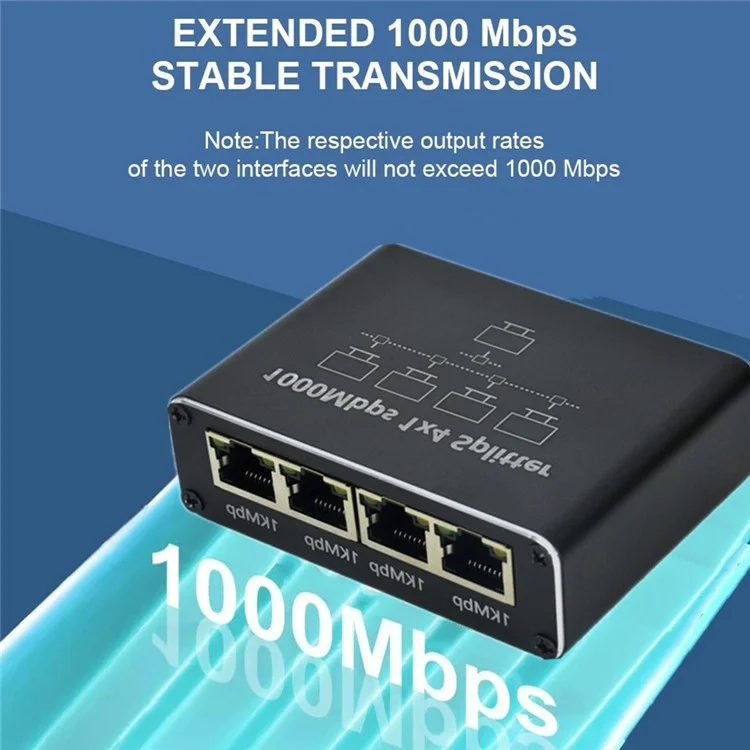 Разветвитель Ethernet RJ45 1 на 4 Гигабитный высокоскоростной сетевой адаптер 1000 Мбит/с