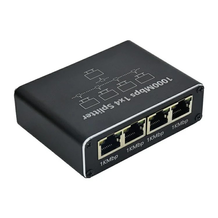Разветвитель Ethernet RJ45 1 на 4 Гигабитный высокоскоростной сетевой адаптер 1000 Мбит/с