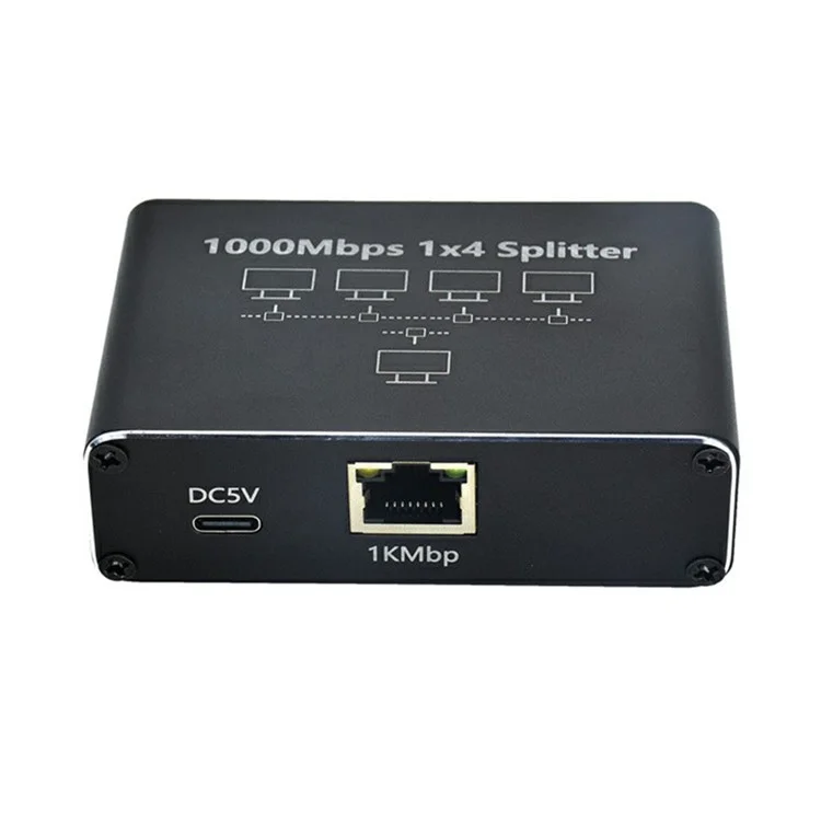 Разветвитель Ethernet RJ45 1 на 4 Гигабитный высокоскоростной сетевой адаптер 1000 Мбит/с