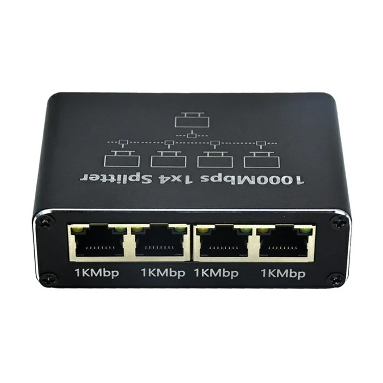 Разветвитель Ethernet RJ45 1 на 4 Гигабитный высокоскоростной сетевой адаптер 1000 Мбит/с