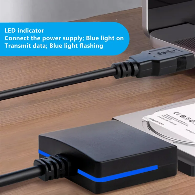 SATA to USB 3.0 Adapter Cable 2.5-inch SSD SATA Hard Drive Data Transfer Cable