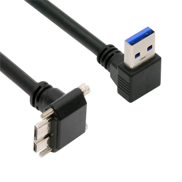 U3-078-UP Câble USB 3.0 mâle coudé vers micro USB 3.0 directionnel vers le haut, 25 cm