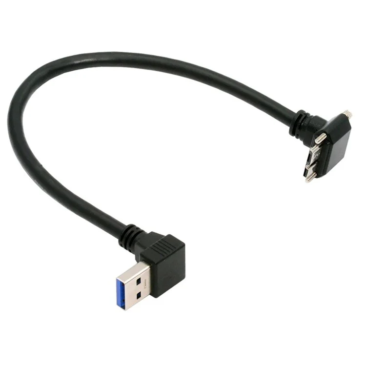 U3-078-UP Câble USB 3.0 mâle coudé vers micro USB 3.0 directionnel vers le haut, 25 cm