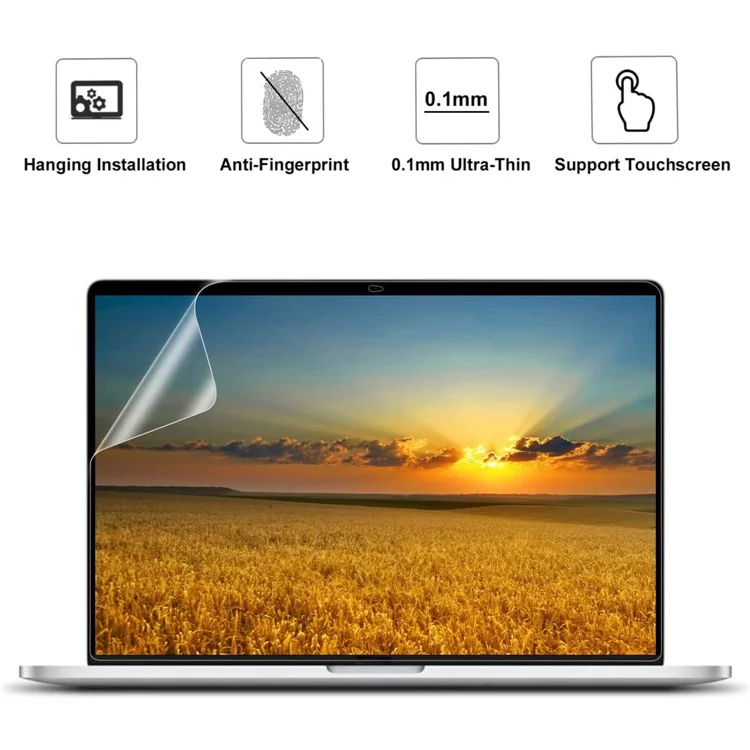 Anti-fingerprint Durable Laptop PC Screen Protection Film PET Screen Protector for MacBook Pro 13 inch Retina (A1502)