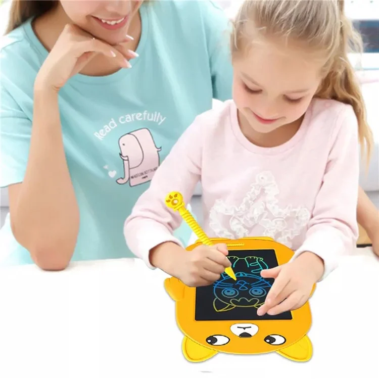 Cartoon Dog Shaped Children Doodle 8.5-Inch LCD Drawing Pad Toddler Writing Tablet Handwriting Board with Lock Function One-click Erase